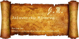 Jaloveczky Minerva névjegykártya